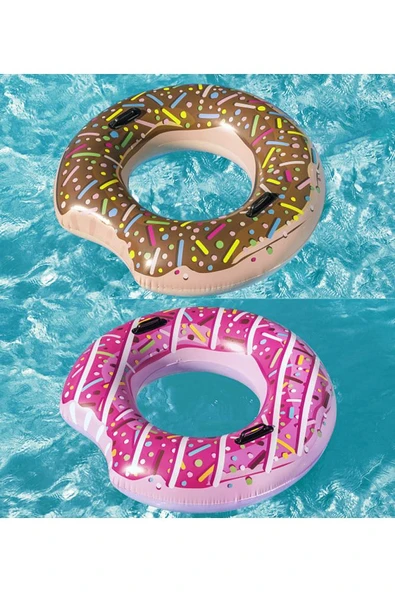 Donut Simit Tutmaçlı Pembe 91 Cm - Mavi Su Dünyası