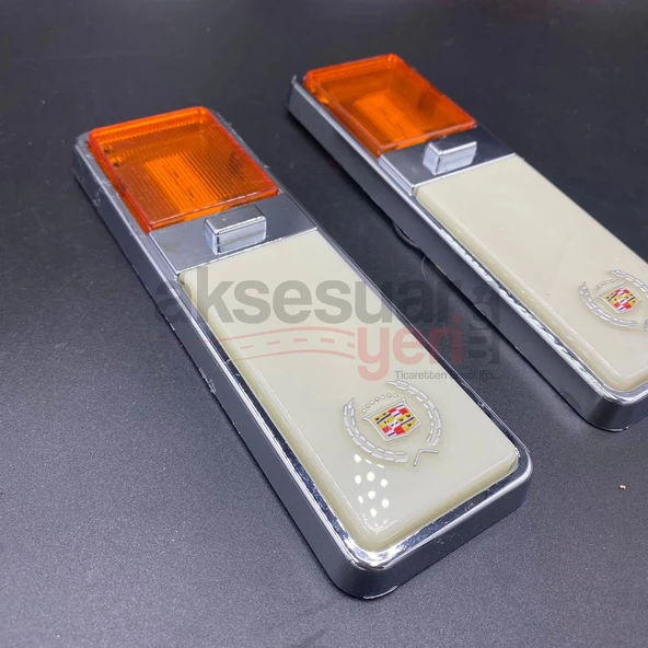 Cadillac Turuncu Beyaz Çift Renk Direk Lambası Gazetelik Neon Led 12V - 5