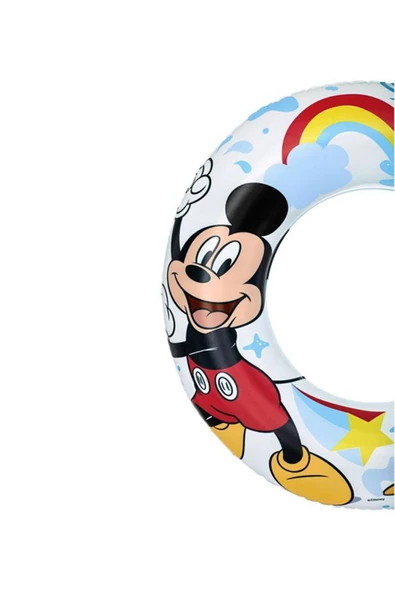Mickey Desenli 56 Cm Simit, Çocuk Deniz Simidi - Mavi Su Dünyası - 3