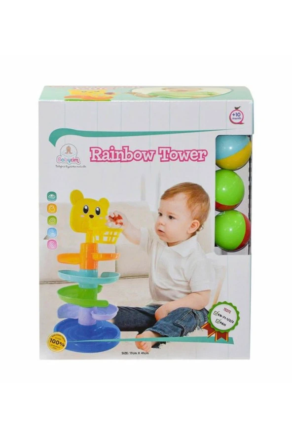 Bebek Eğitici Yuvarlama Kule Oyunu - Mavi Su Dünyası - 3