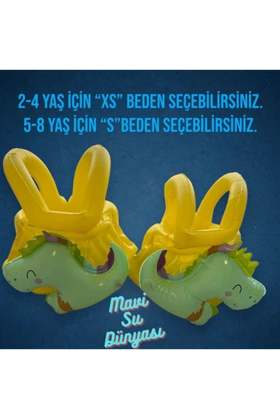 Çocuk Şişme Can Yeleği Can Simidi Kanatlı Deniz Havuz - 5