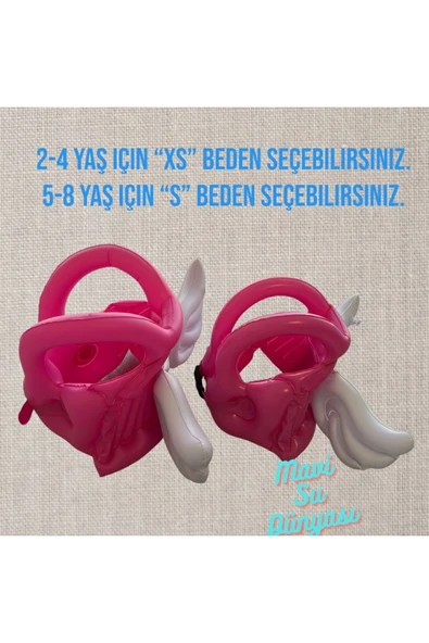 Çocuk Şişme Can Yeleği Can Simidi Kanatlı Deniz Havuz - 4