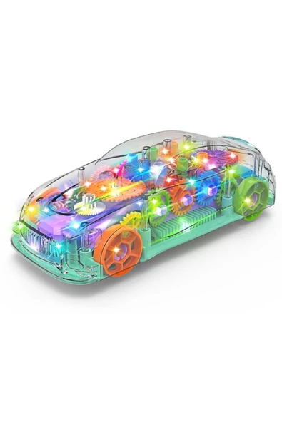 Müzikli ve Işıklı Şeffaf Araba - Mavi Su Dünyası - 2