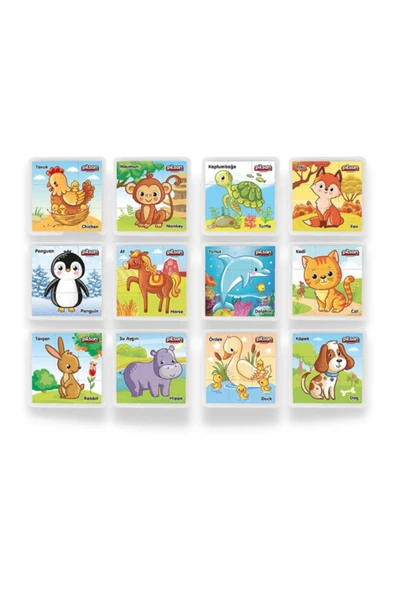 Puzzle Tek Kartlık Animal - Hayvanlar Puzzle - Tek Puzzle Gönderilmektedir. Mavi Su Dünyası - 2