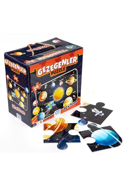 Puzzle 24 Parça Okul Öncesi Gezegenleri Öğreniyorum Seti 50x70 Cm - Mavi Su Dünyası - 2
