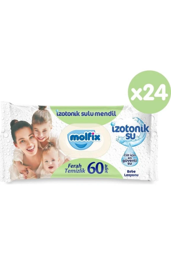 Molfix Izotonik Sulu Islak Mendil Ferah 60lı X 24 Adet (1440 Yaprak)