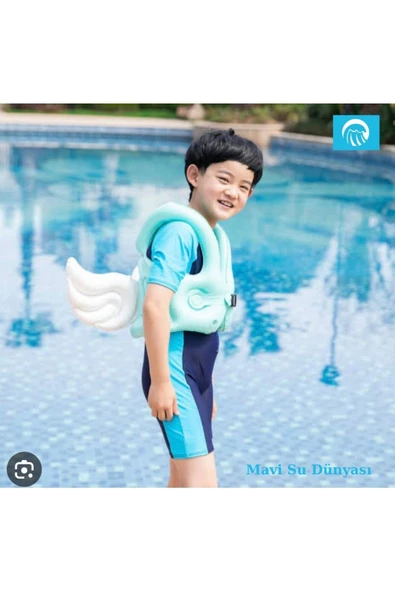Deniz Ve Havuz Kanatlı Can Simidi, 2-4 Yaş Için Can Yelekleri Mavi - Mavi Su Dünyası