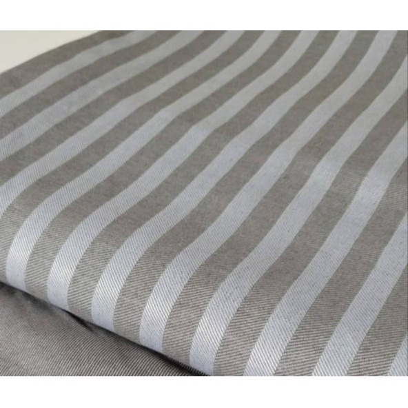 English Home Classy Twill Stripe Çift Kişilik King Size Battal Boy Nevresim Takımı - 4