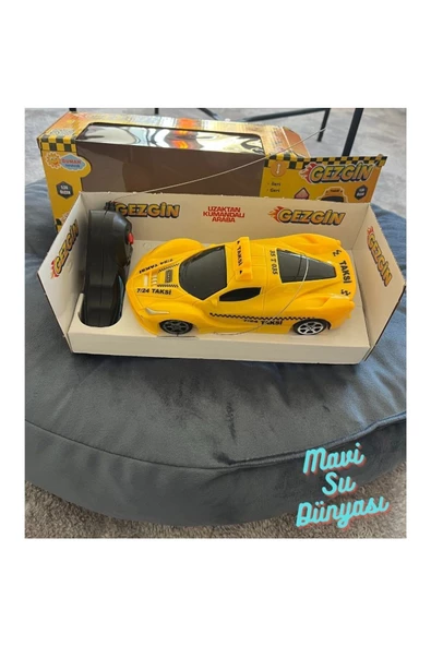 Uzaktan Kumandalı Gezgin Taksi 1:24 Ölçekli - Mavi Su Dünyası - Resim 2