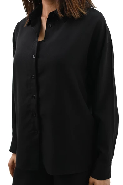 Kadın Uzun Kollu Gömlek Yaka İkili Takım 4096-25 - 6