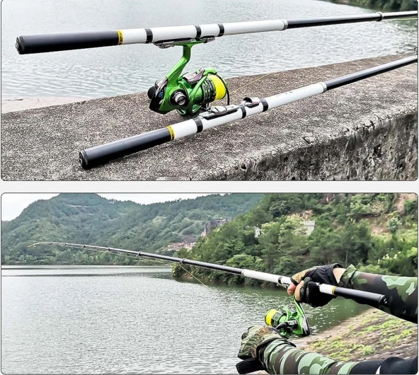 Valkyrie 2.1 Metre Karbon Fiber Balık Olta Kamış - 6 Boğum 6 Halka Teleskopik - 3