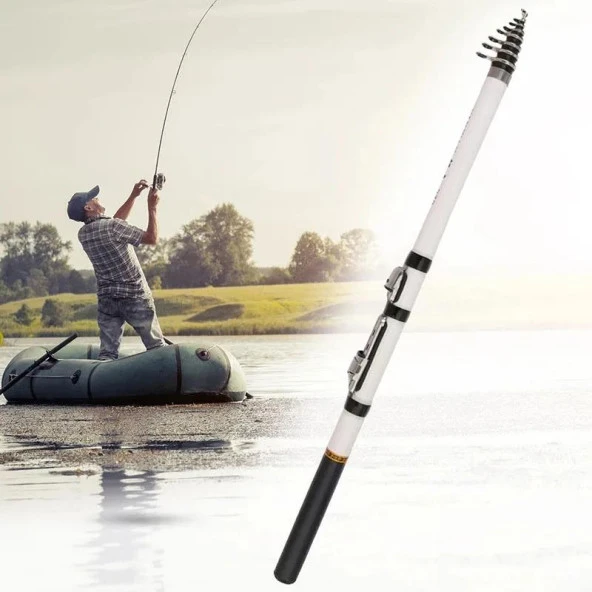 Valkyrie 2.1 Metre Karbon Fiber Balık Olta Kamış - 6 Boğum 6 Halka Teleskopik - 5