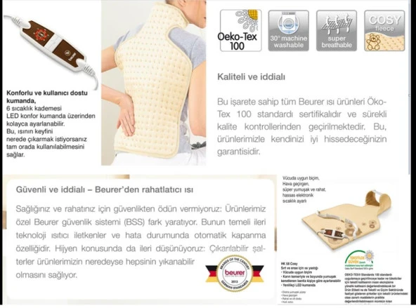 Beurer HK 58 Rahatlatıcı Sırt ve Ense Isıtıc - 2