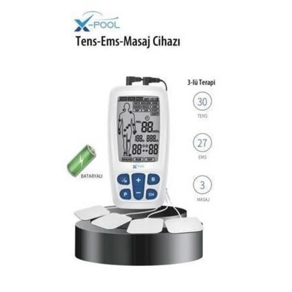 X-Pool Bataryalı 2 Kanallı Dijital Tens Ems Masaj Cihazı - 2