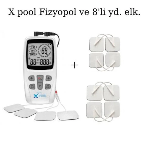 X Pool Fizyopol Tens Ems Masaj Cihazı ve 8'li Yedek Elektrodlar - 2