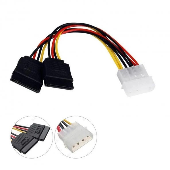 POWERMASTER 17376 İKİLİ SERİAL ATA POWER KABLOSU SATA POWER 2Lİ SATA POWER KABLO - 2