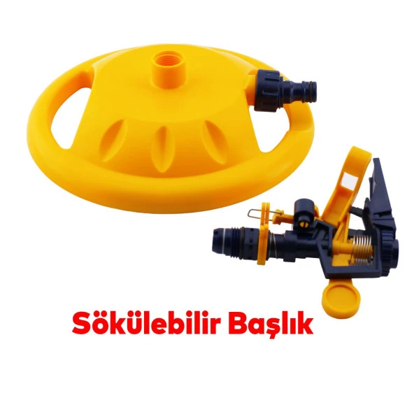 Su Tabancası Fıskiyesi Otomatik Dönerli Tablalı Hareketli Bahçe Çim Sulama Aparatı Plastik DY6012 - 3
