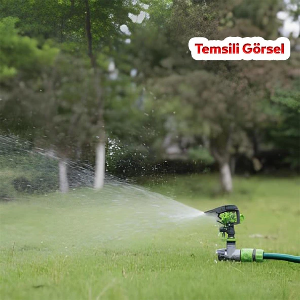 Toprağa Gömmeli Hareketli Vurmalı Tabanca Plastik Kazıklı Su Fıskiyesi Bahçe Çim Sulama Aparatı - 4