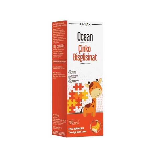 Ocean Çinko Bisglisinat Muz Aromalı Takviye Edici