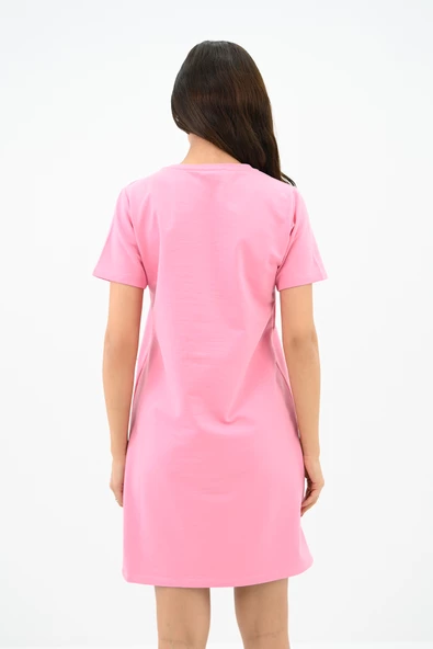 Kadın Taşlı Kısa Kollu Elbise 5212-24 - 9