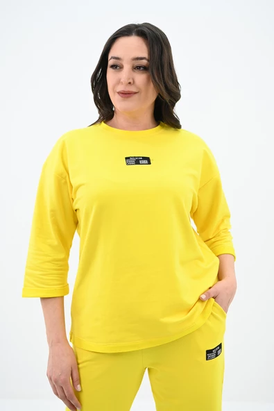 Kadın Büyük Beden Etiket Detaylı Eşofman Takımı 8100-24 - 5