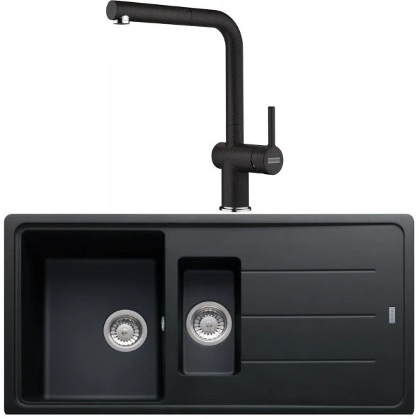 Franke Basis BFG 651 Nero Granit Eviye-Active Plus Doccia 2.0 Batarya Seti