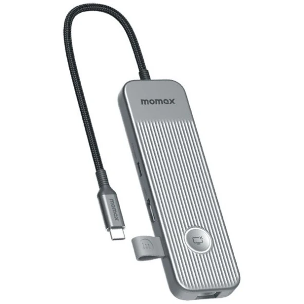 MOMAX ONELINK 8IN MULTI-FUNCTION USB-C DH18 SILVER