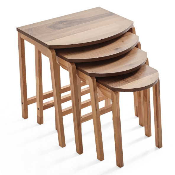 4lü zigon, Zigon sehpa, sehpa, yan sehpa, dekoratif sehpa, ahşap sehpa - 3