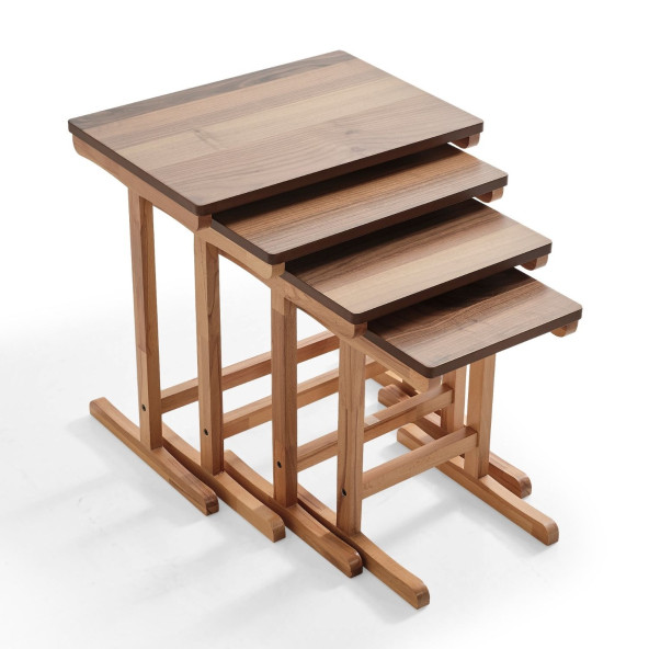 4lü sehpa, Sehpa, Zigon sehpa, Ahşap sehpa, Servis sehpası, Sunum sehpası, Doğal sehpa - 2