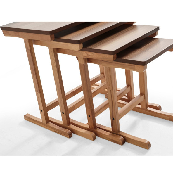 4lü sehpa, Sehpa, Zigon sehpa, Ahşap sehpa, Servis sehpası, Sunum sehpası, Doğal sehpa - 3