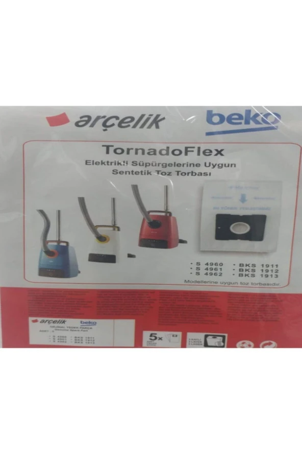Arçelik Tornado Flex Süpürge Toz Torbası