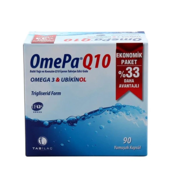 Omepa Q10 Omega3 Ubiquinol 90 Kapsül