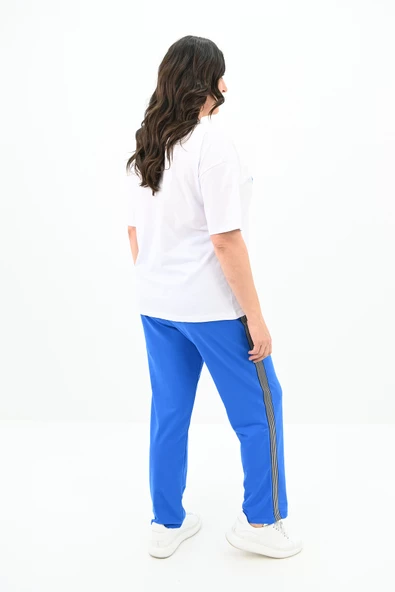 Kadın Büyük Beden Nakış İşleme Detaylı Eşofman Takımı 8120-25 - 5