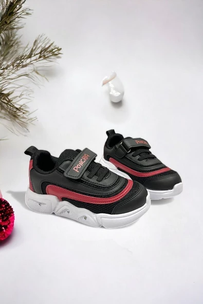 Memory Foam Çift Bant Işıklı Unisex Çocuk Spor Sneakers - 3