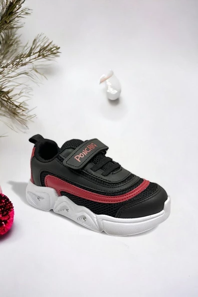 Memory Foam Çift Bant Işıklı Unisex Çocuk Spor Sneakers - 2