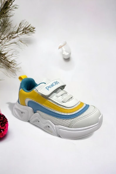 Memory Foam Çift Bant Işıklı Unisex Çocuk Spor Sneakers - 3