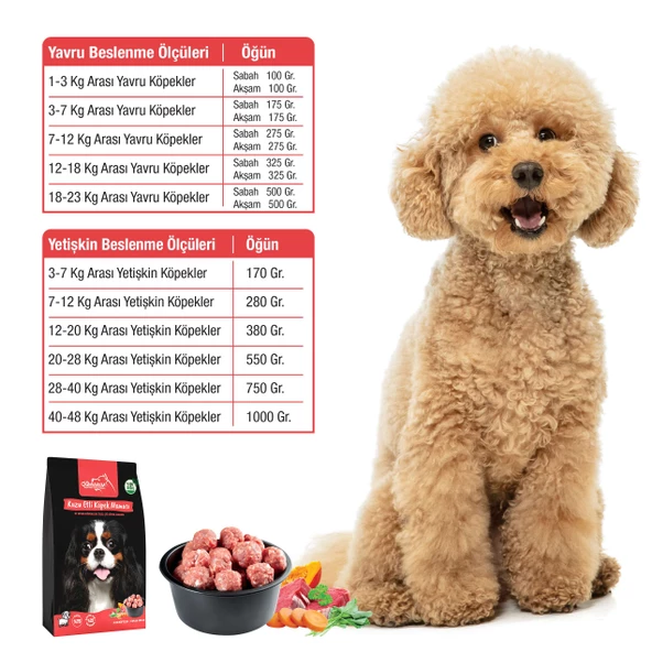 Çiğmamam Ekonomik Az Tahıllı Köpek Barf Maması 20 x 1000 GR 20 ADET - 2