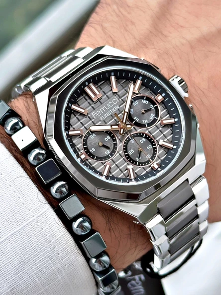 Ferrucci Function FCF.03372FM.03 Çelik Kordon Erkek Kol Saati ürün görseli