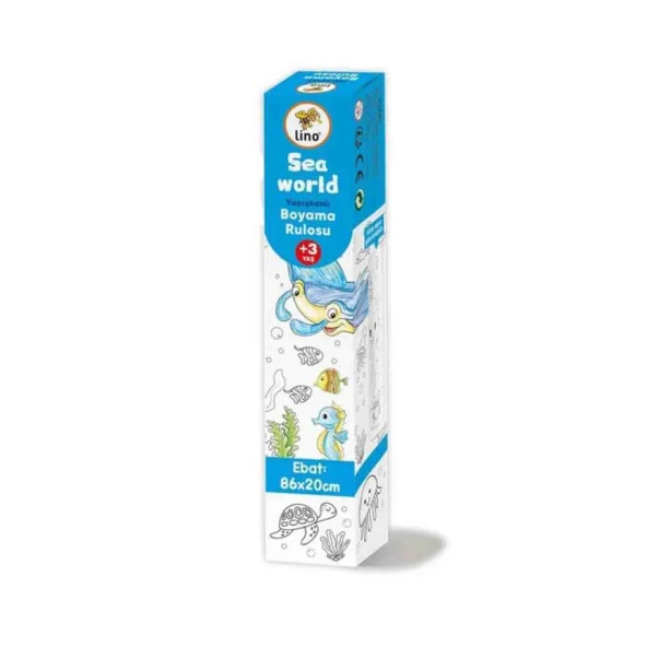 Lino Yapışkanlı Boyama Rulosu Kağıdı 86x20 cm Sea World