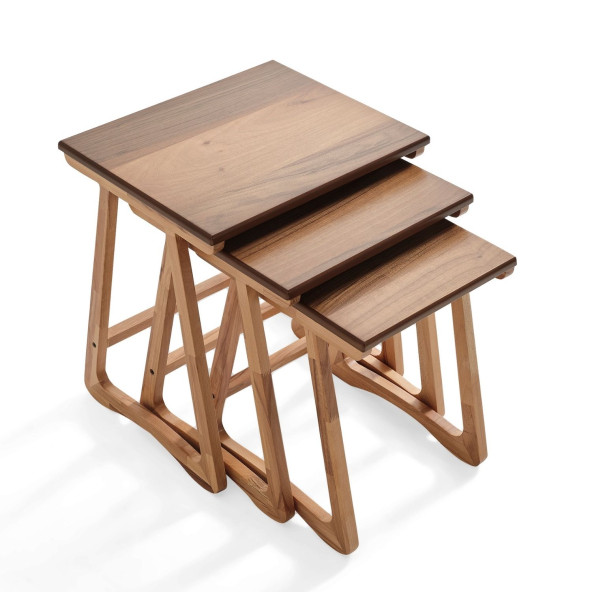 Zigon sehpa, modern sehpa, ahşap sehpa, yan sehpa, servis sehpası - 3