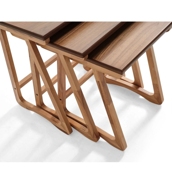 Zigon sehpa, modern sehpa, ahşap sehpa, yan sehpa, servis sehpası - 4