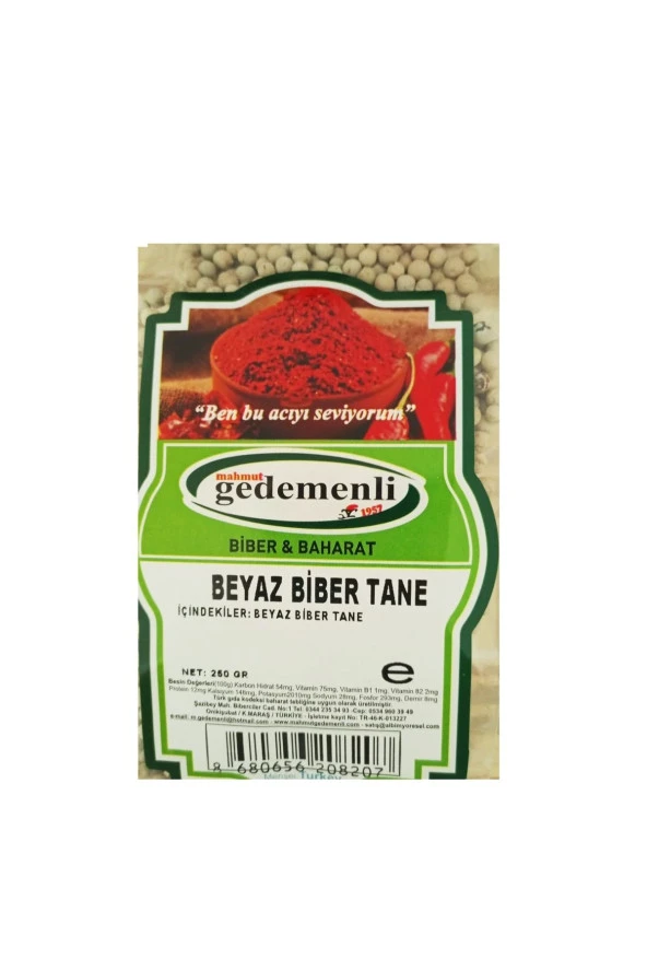 BEYAZ BİBER TANE 250 GR - 1