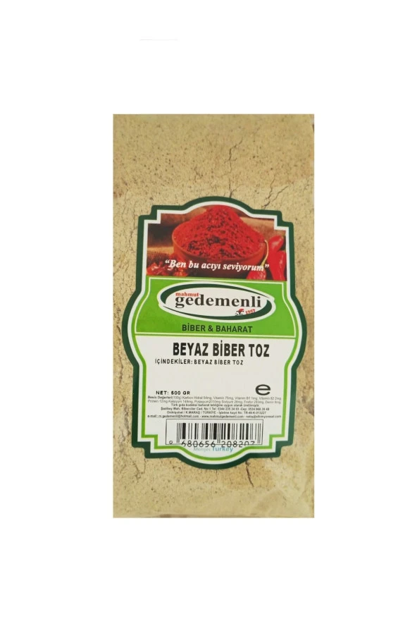 BEYAZ BİBER TOZ 500 GR