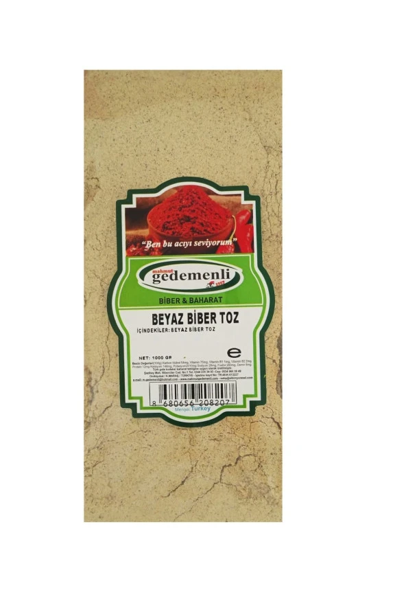BEYAZBİBER TOZ 1000 GR ürün görseli