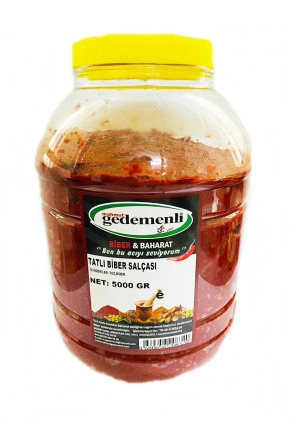 Ev Tipi Tatlı Biber Salçası 5 Kg