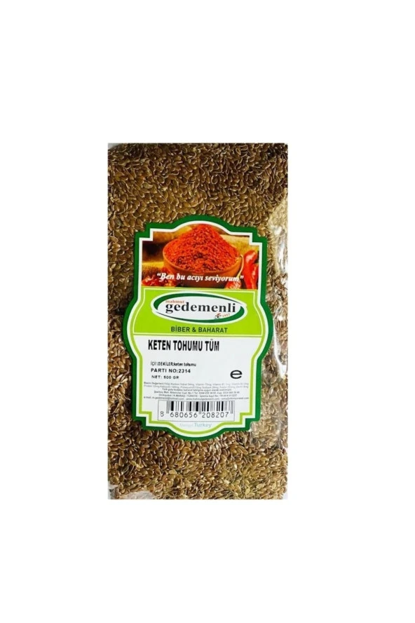 Keten Tohumu Tane Glutensiz 500 Gr