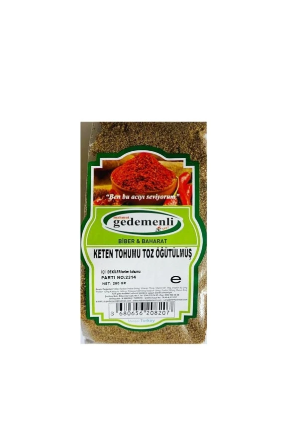 Keten Tohumu Toz Öğütülmüş Glutensiz 250 Gr ürün görseli