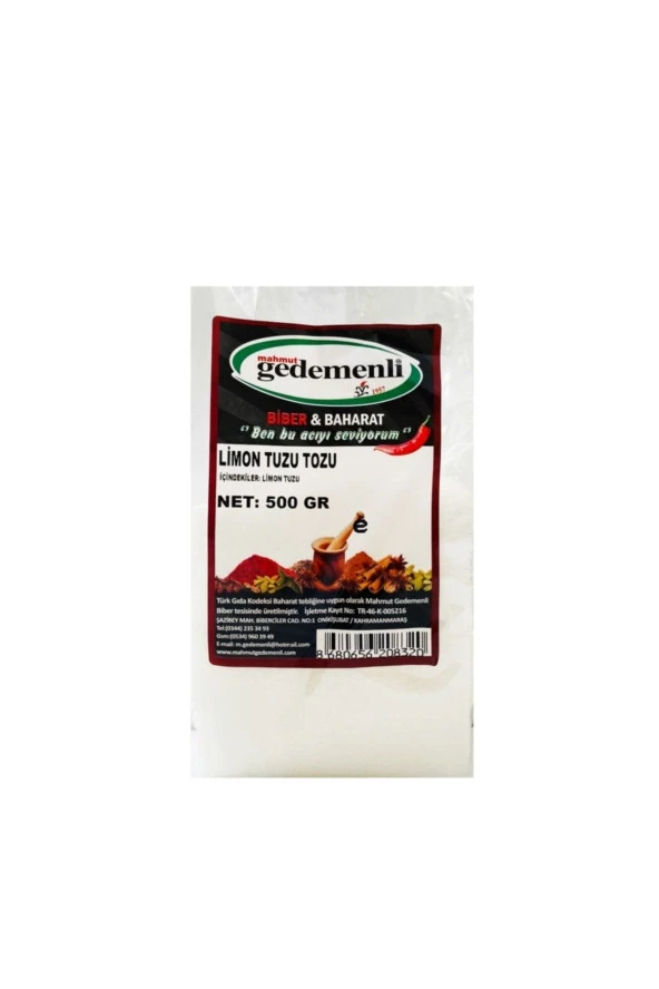 Limon Tuzu Toz 500 Gr ürün görseli