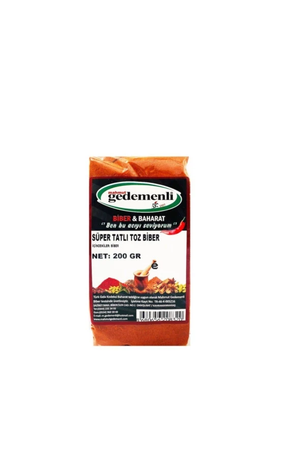 Süper Tatlı Toz Biber 200 Gr - 1