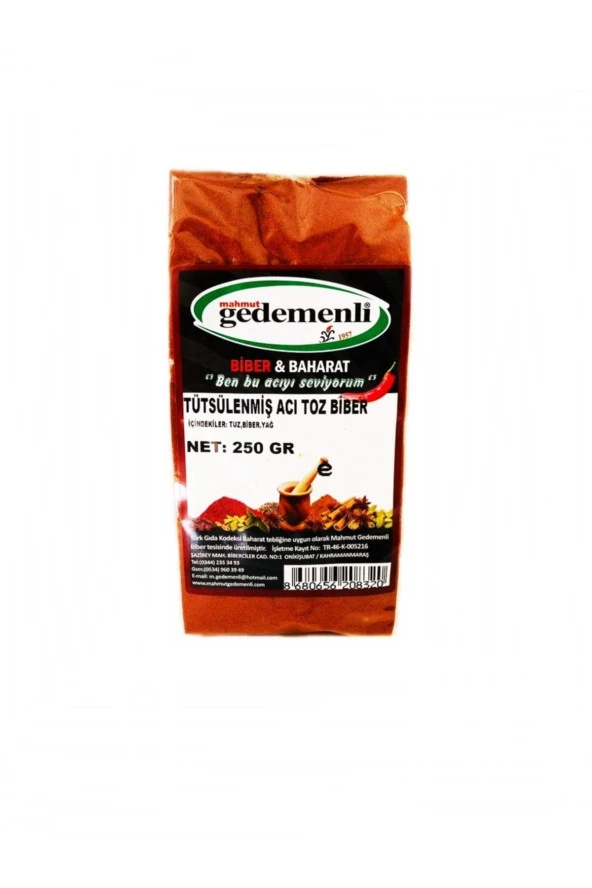 Tütsülenmiş Acı Toz Biber 250 Gr ürün görseli
